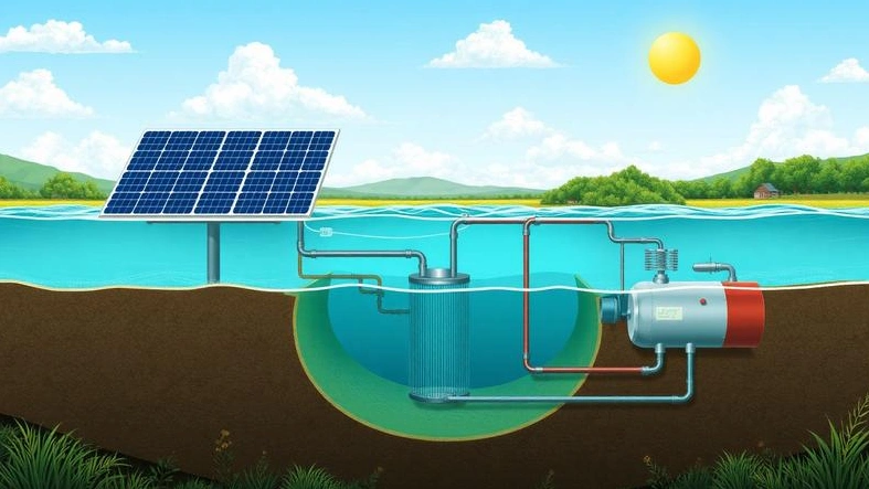 Sistema de energia solar para bombas submersas em poço artesiano